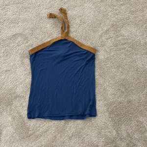 Moda International suede look halter, soft fabric top